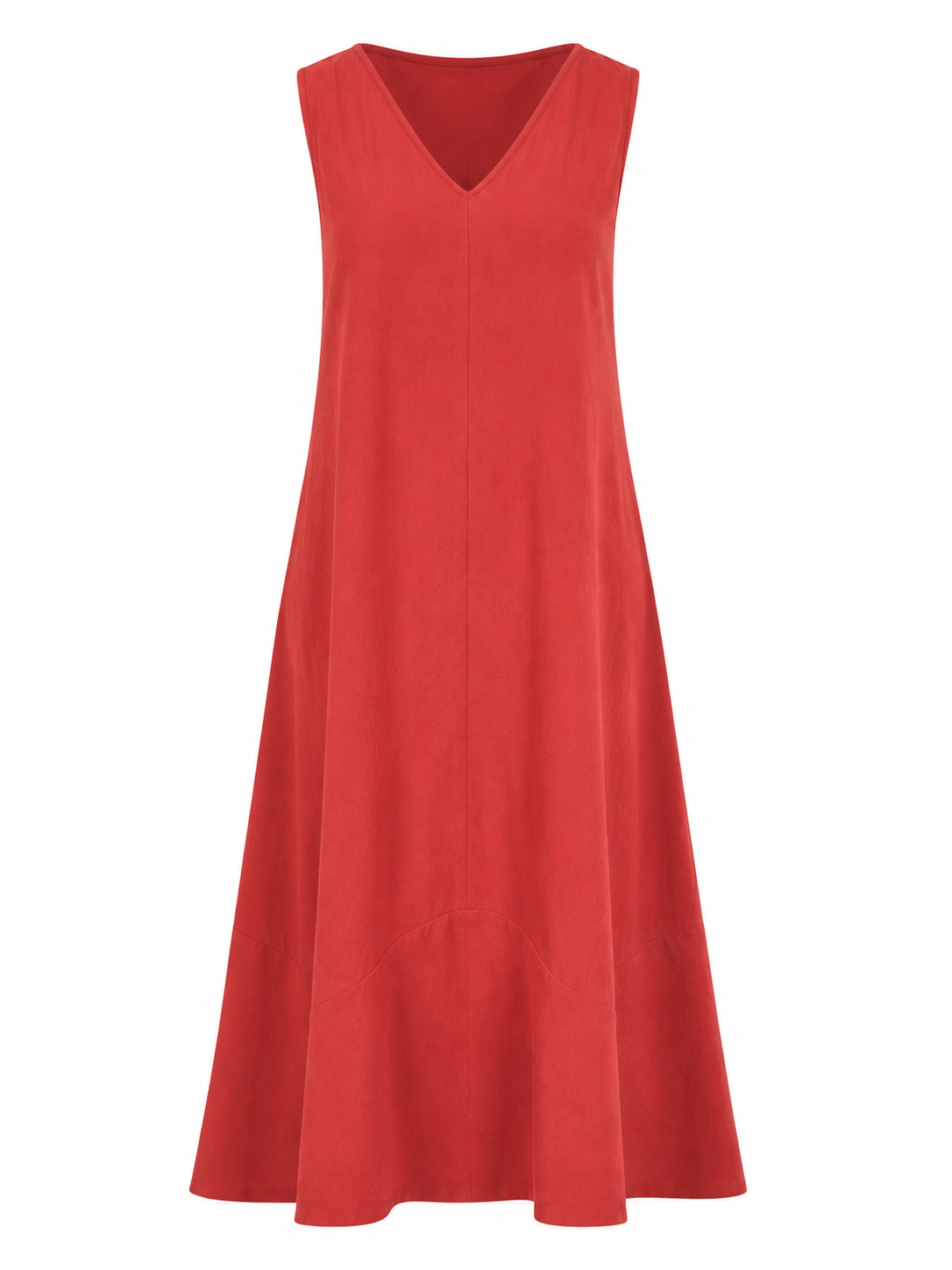 Red Floral Modal Satin Shirt Collar Belted Midi Dress