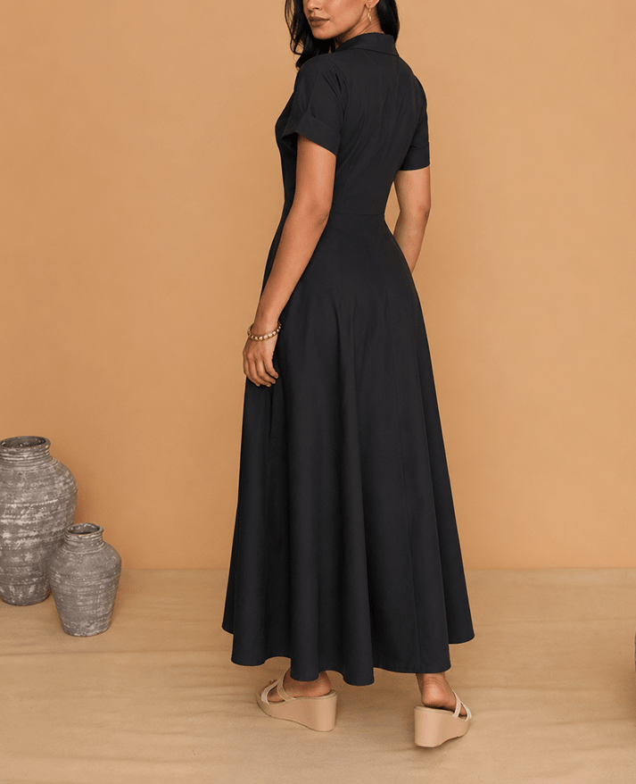Noir Grace Maxi Dress - Mileenia