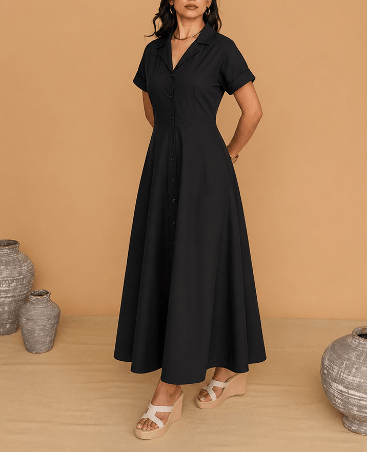 Noir Grace Maxi Dress - Mileenia