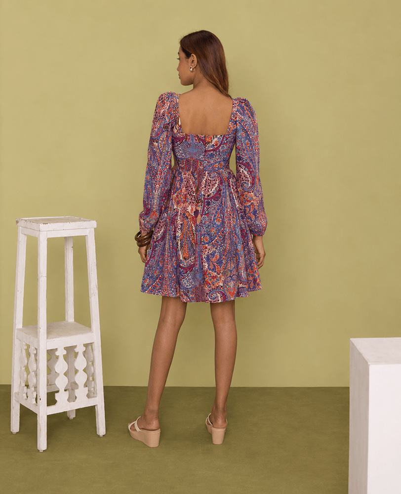 Sunset Bloom Mini Dress - Mileenia