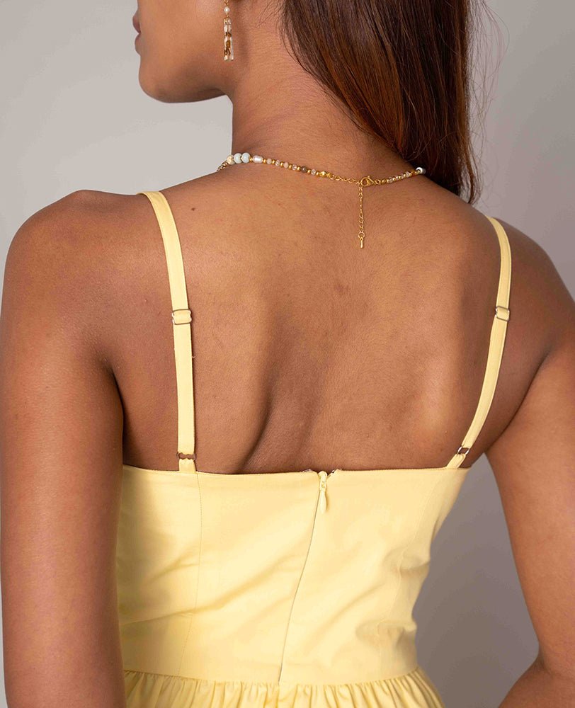Sunshine Yellow Midi Dress - Mileenia