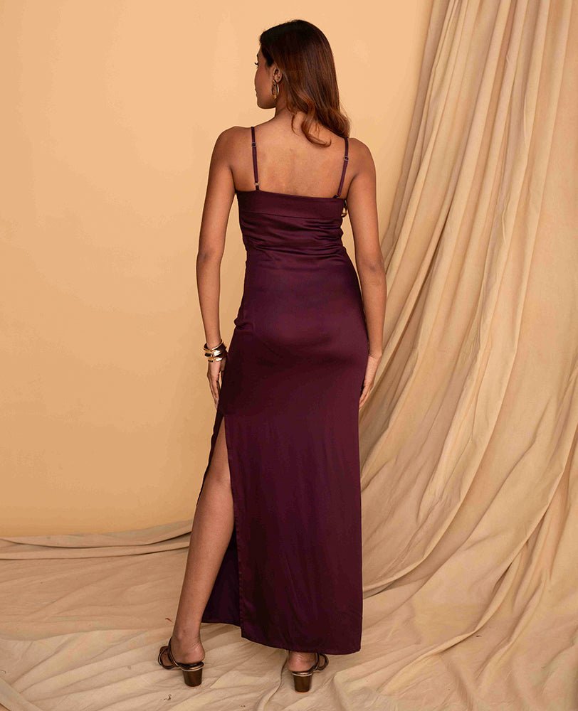 Wine Strap Body fit dress - Mileenia