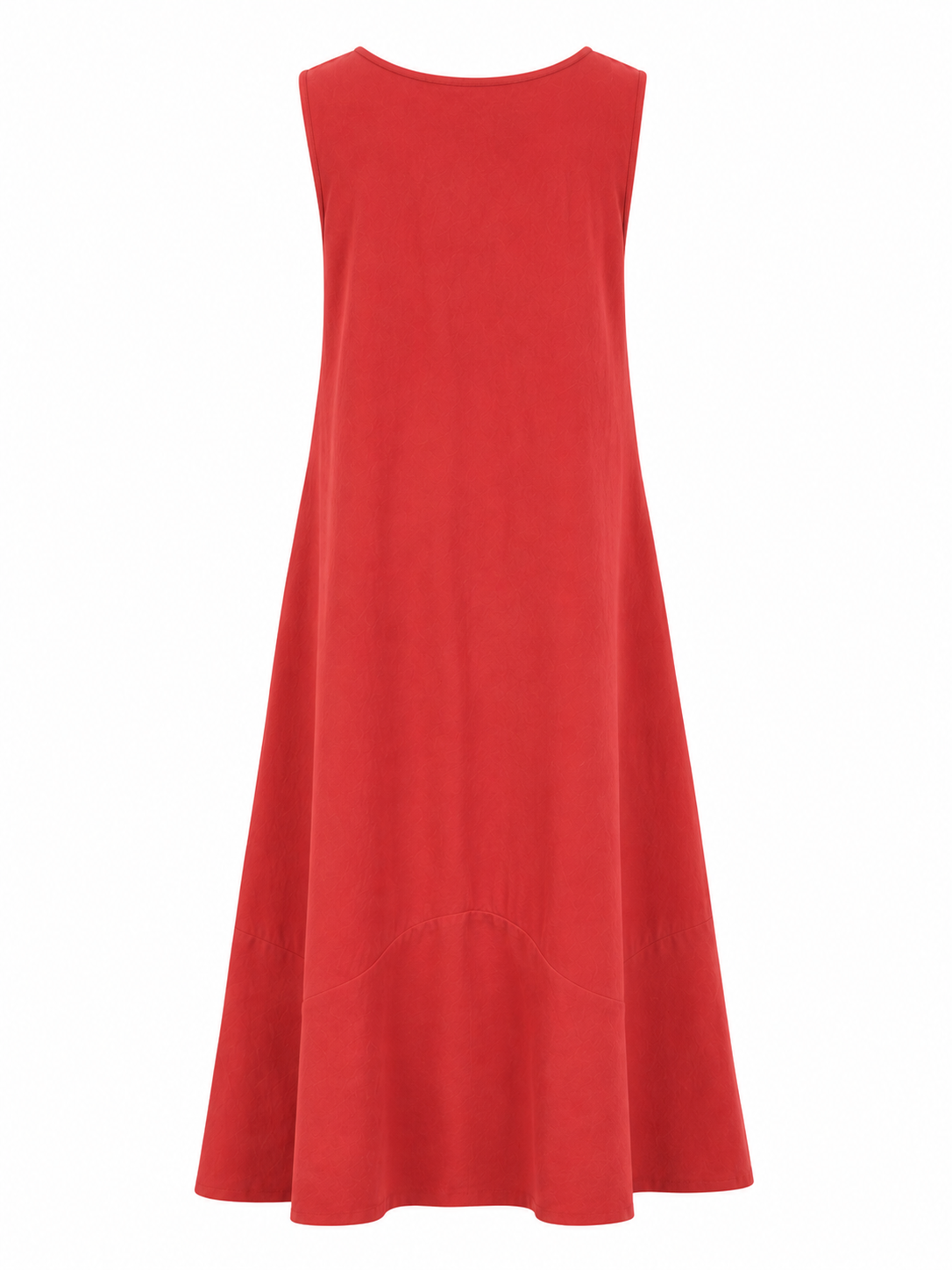 Red Floral Modal Satin Shirt Collar Belted Midi Dress