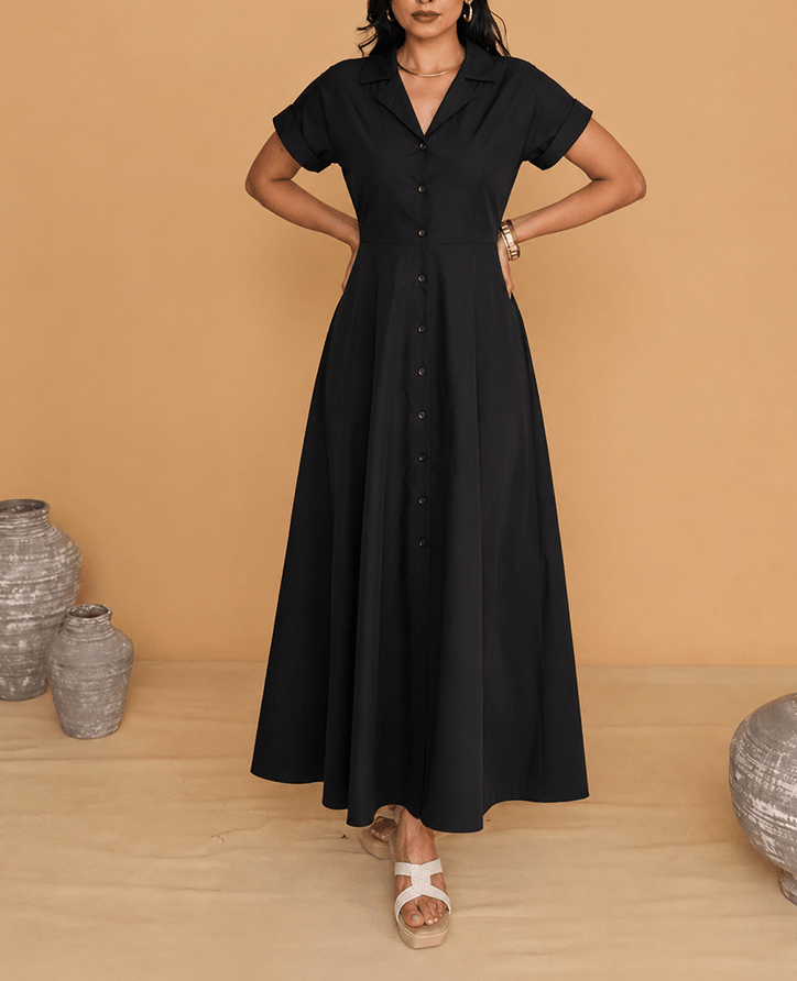 Noir Grace Maxi Dress - Mileenia