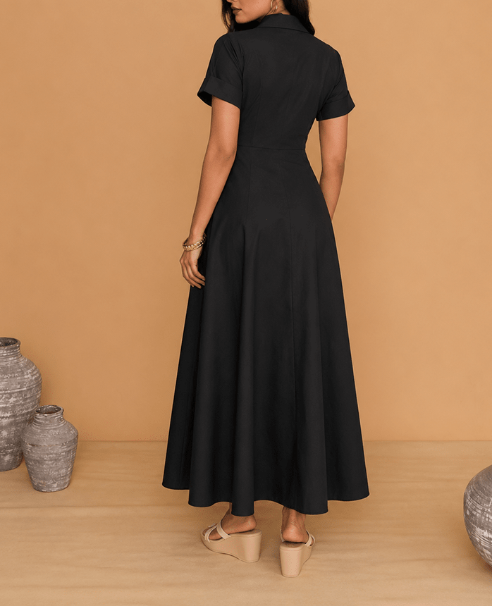Noir Grace Maxi Dress - Mileenia