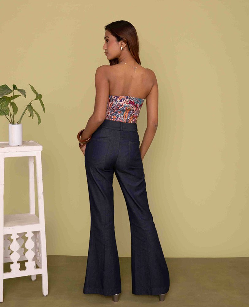 Paisley Print Strapless Tube Top - Mileenia